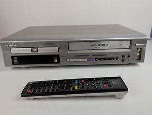 Hitachi DV-PF2U MP3 JPEG Play Back DVD DVD-R CD VCR Combo W/ Remote- Tested